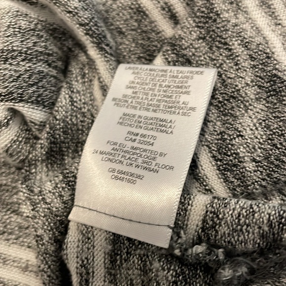 Postmark (Anthro) Mika Gray and White Striped Turtleneck Sweater - Picture 8 of 8